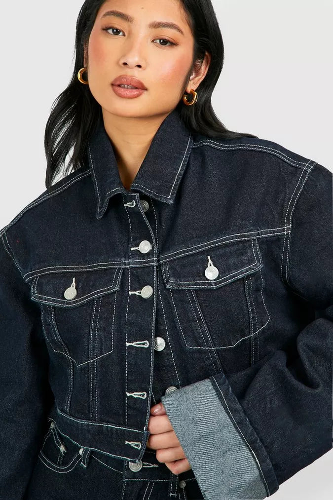 Noelle | Denim Co-ord Set Dames | indigo Jeans Look & Trendy Style