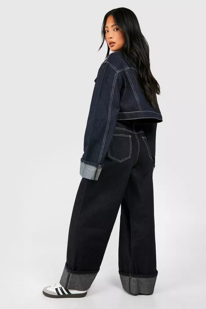 Noelle | Denim Co-ord Set Dames | indigo Jeans Look & Trendy Style