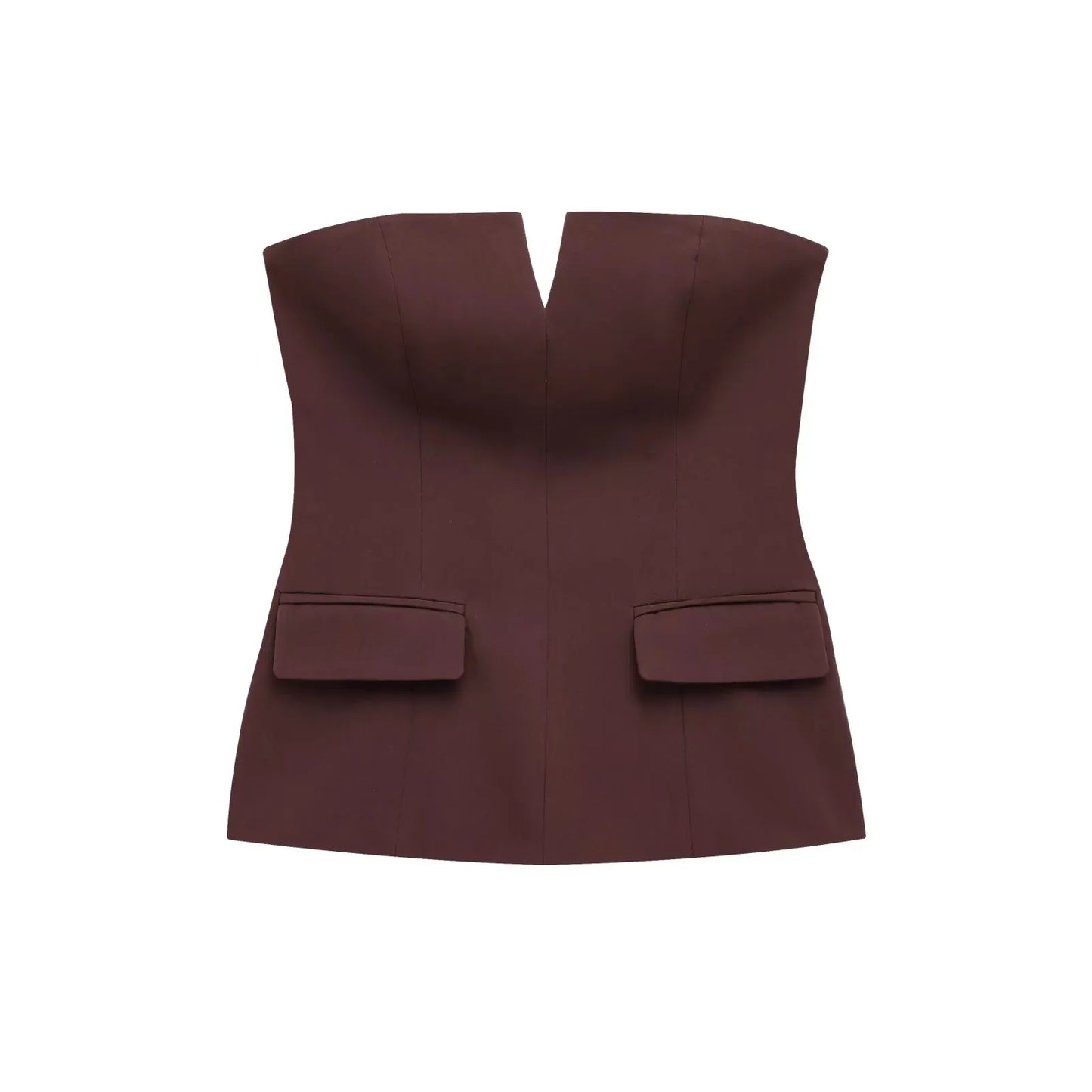 Sofia | Luxe Strapless Dames Top Met V-Hals En Antislip Detail – Elegant, Comfortabel & Blijft Perfect Zitten