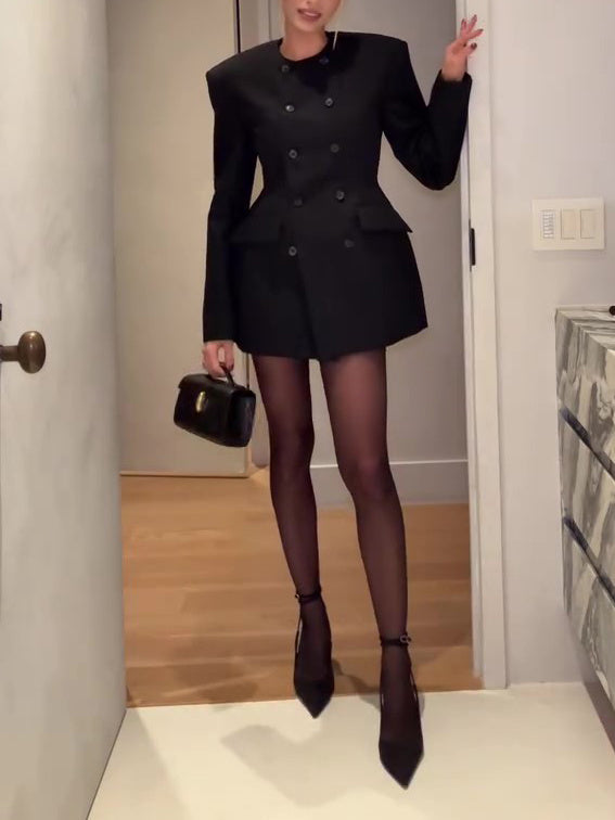 Lilly | Luxe Blazer Jurk Dames | Trendy & Chic Outfit voor Feestdagen