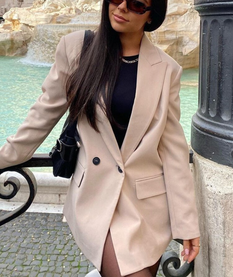 Lolo | Blazer Dames Elegant | Trendy Colbert Met Zakken Voor Werk & Casual