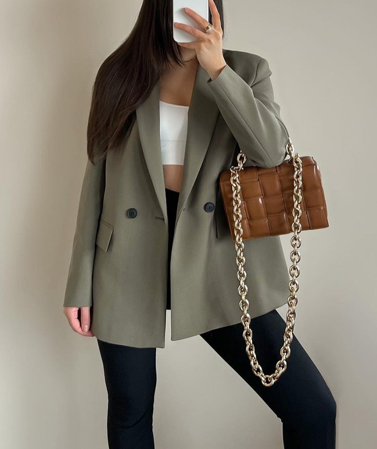 Lolo | Blazer Dames Elegant | Trendy Colbert Met Zakken Voor Werk & Casual