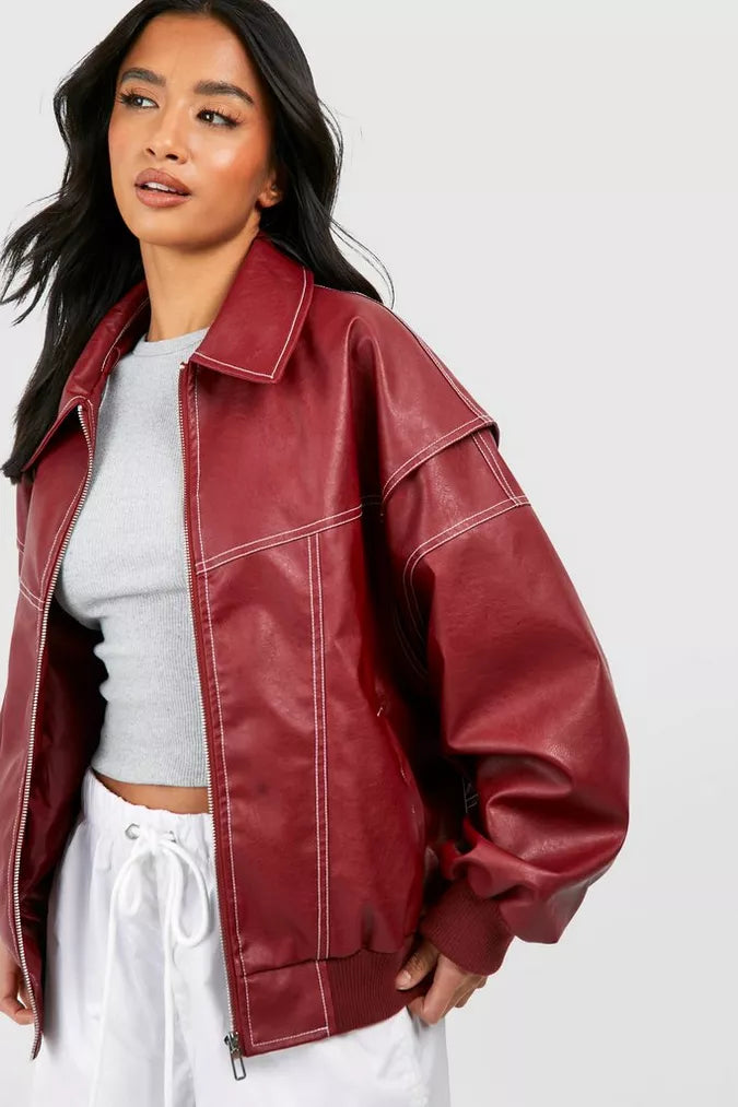 RUBY | Oversized leren jas