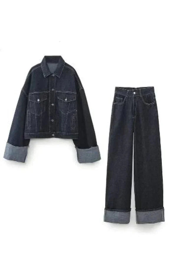 Mila | Denim Co-ord Set Dames | Chique Spijker Outfit Voor Casual & Chic