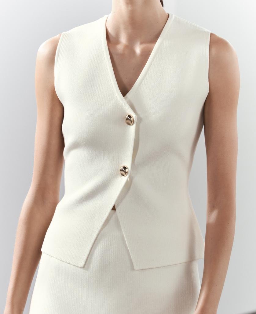 ALINA | Gilet zomer Top gouden knoop