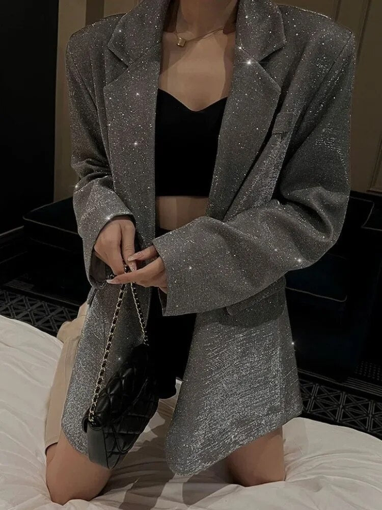 Beau | Glitter Blazer Dames | Glam Party Blazer Voor Feest & Avond