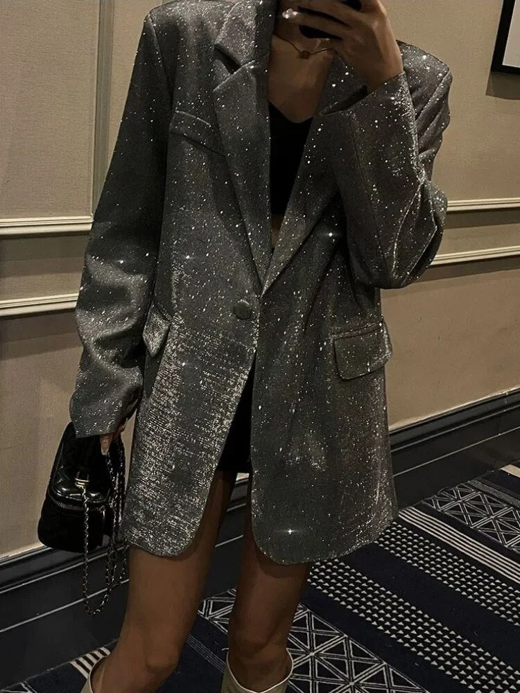 Beau | Glitter Blazer Dames | Glam Party Blazer Voor Feest & Avond