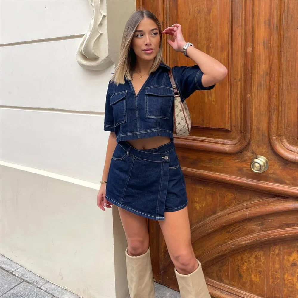 NOÉMIE | Denim Set – Trendy, Uniek & Zelfverzekerd!