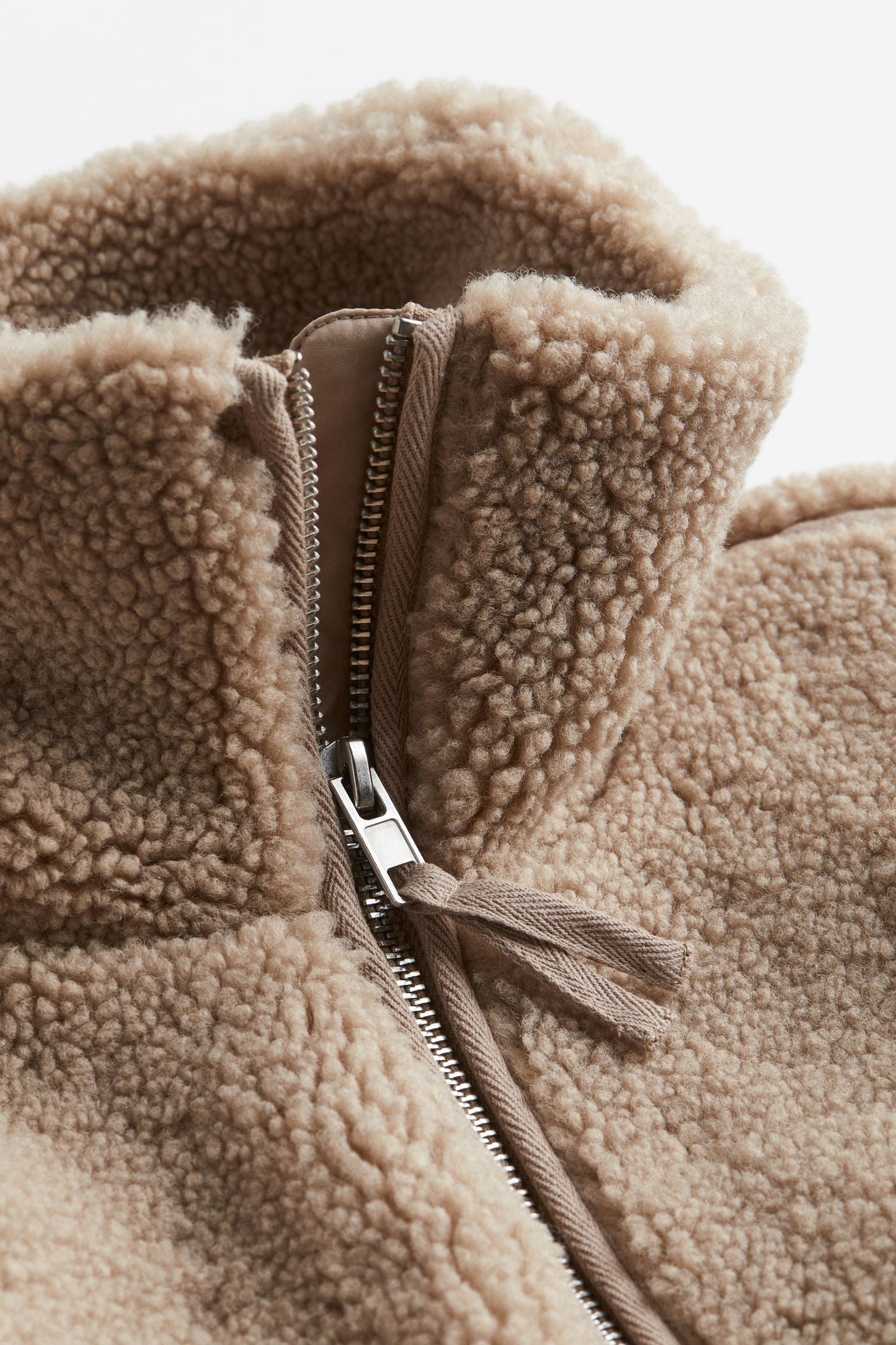 Jennifer | Oversized Teddy Jas Dames | Warme Winterjas Met Rits & Hoge Kraag