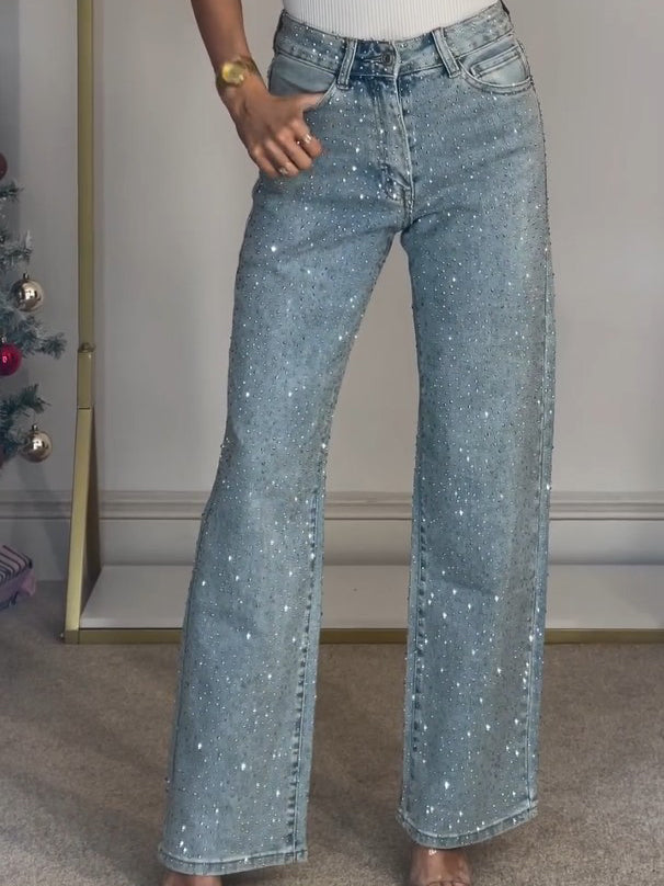 Liva | Glitter Jeans voor Dames – Perfect voor Feestjes & Avondlooks