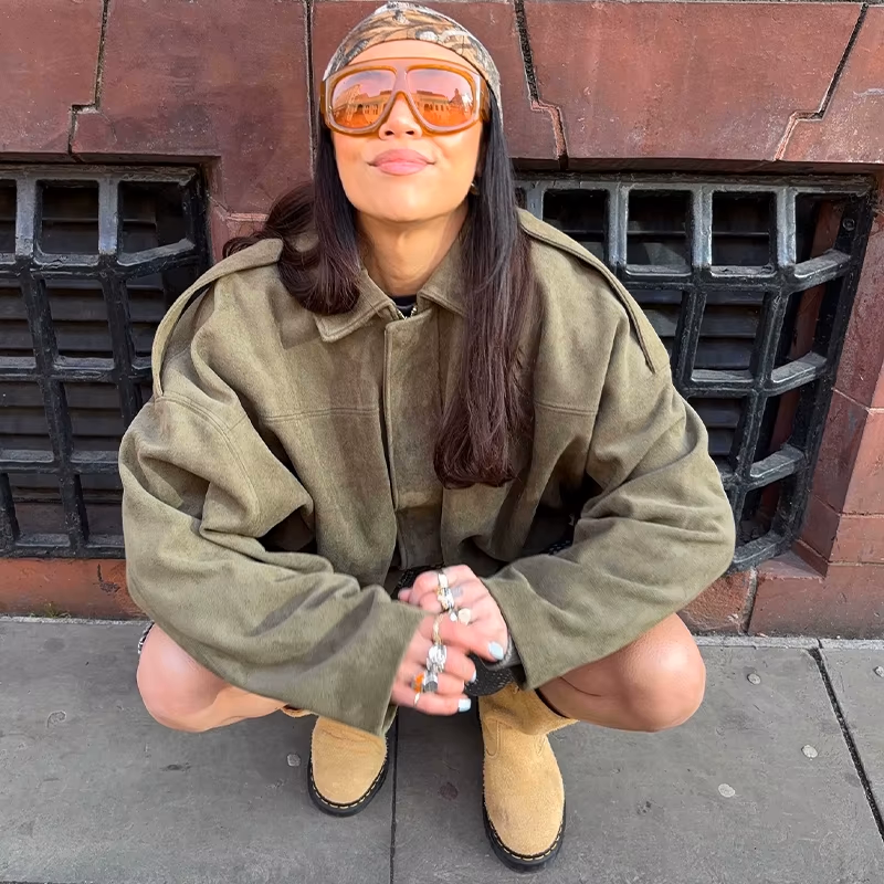 FAYE | Oversized Suede Jacket