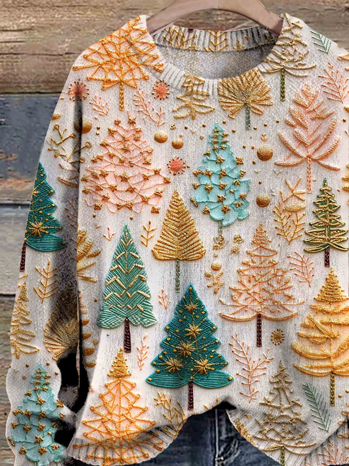 Dames Gebreide Kersttrui | Effen, Comfortabele Feestkleding voor de Winter