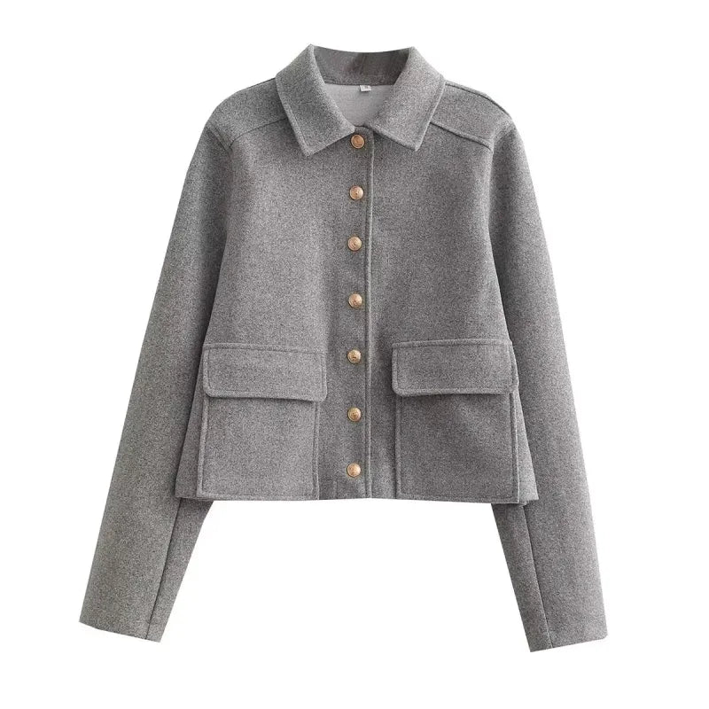 Grijze Jas Dames | Klassieke Lange Jas met Elegante Look