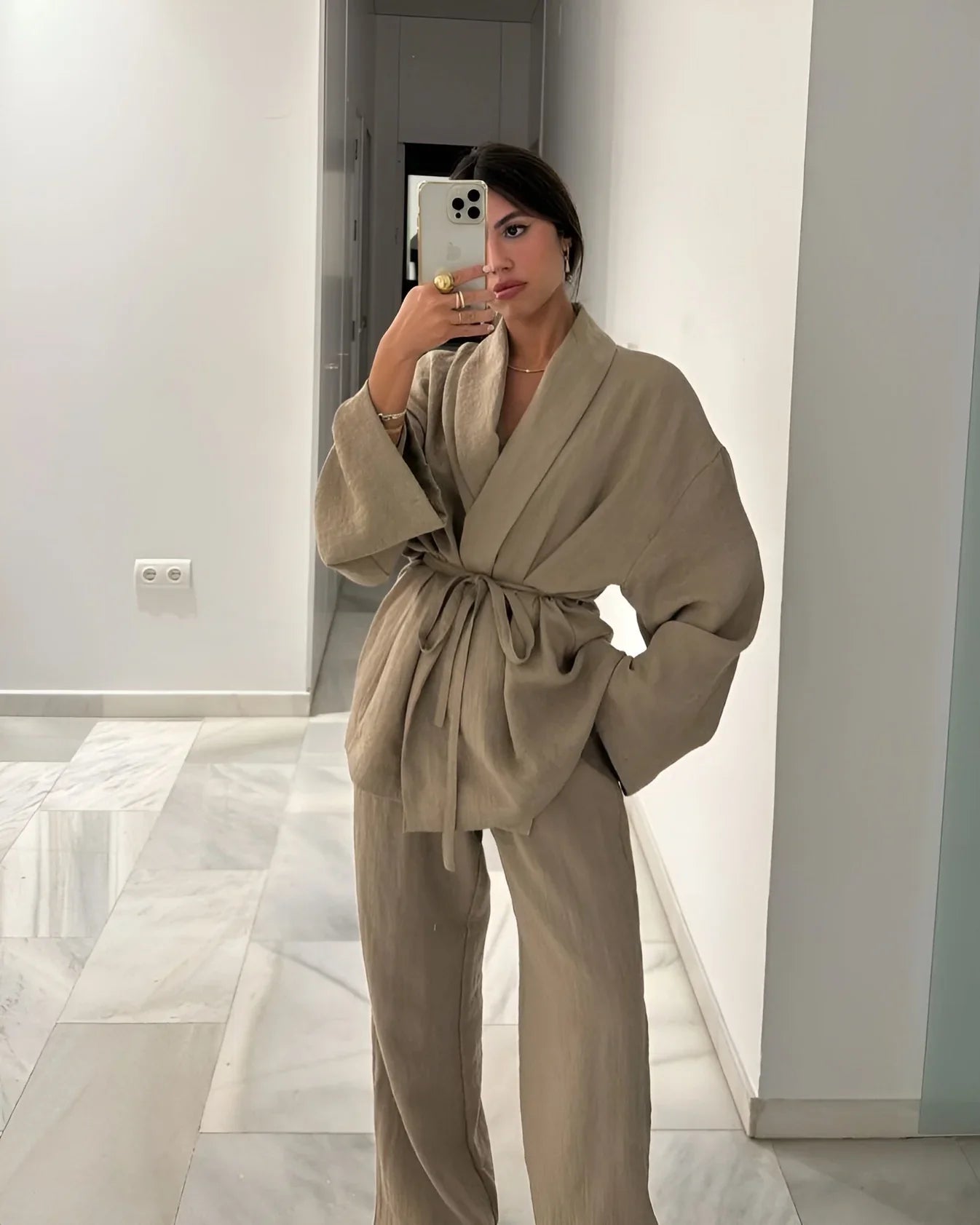AMELIA | Linnen Kimono Set - Comfy, Trendy & Chic