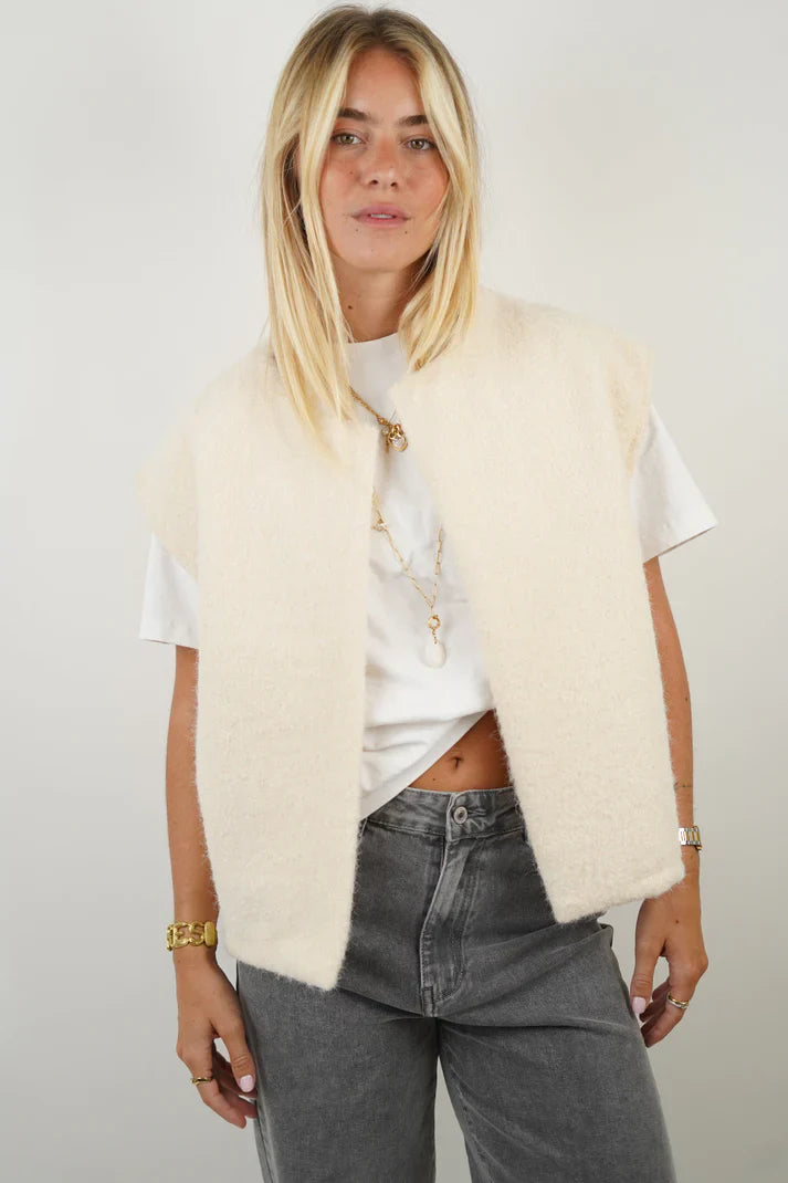 Dames Vest van Luxe Mohairmix | Zacht, Warm & Ruimvallende Pasvorm