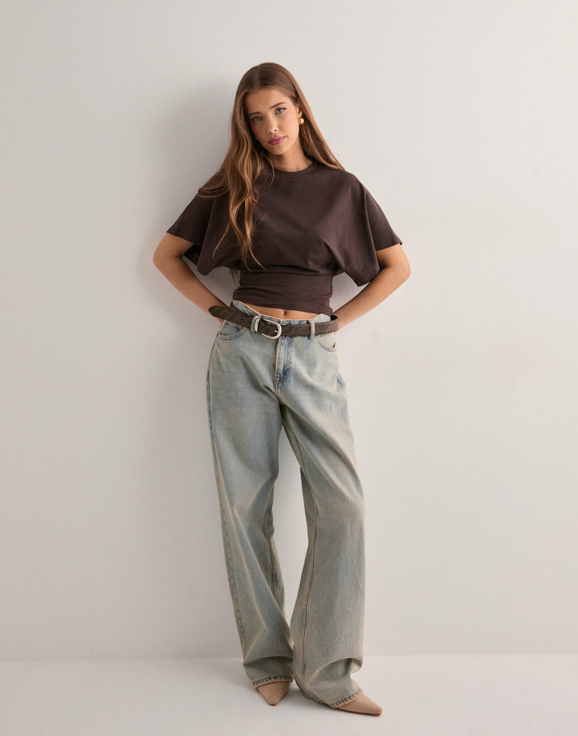 Jik | Oversized T-shirt Dames | Modieus Shirt Met Wijde Mouwen