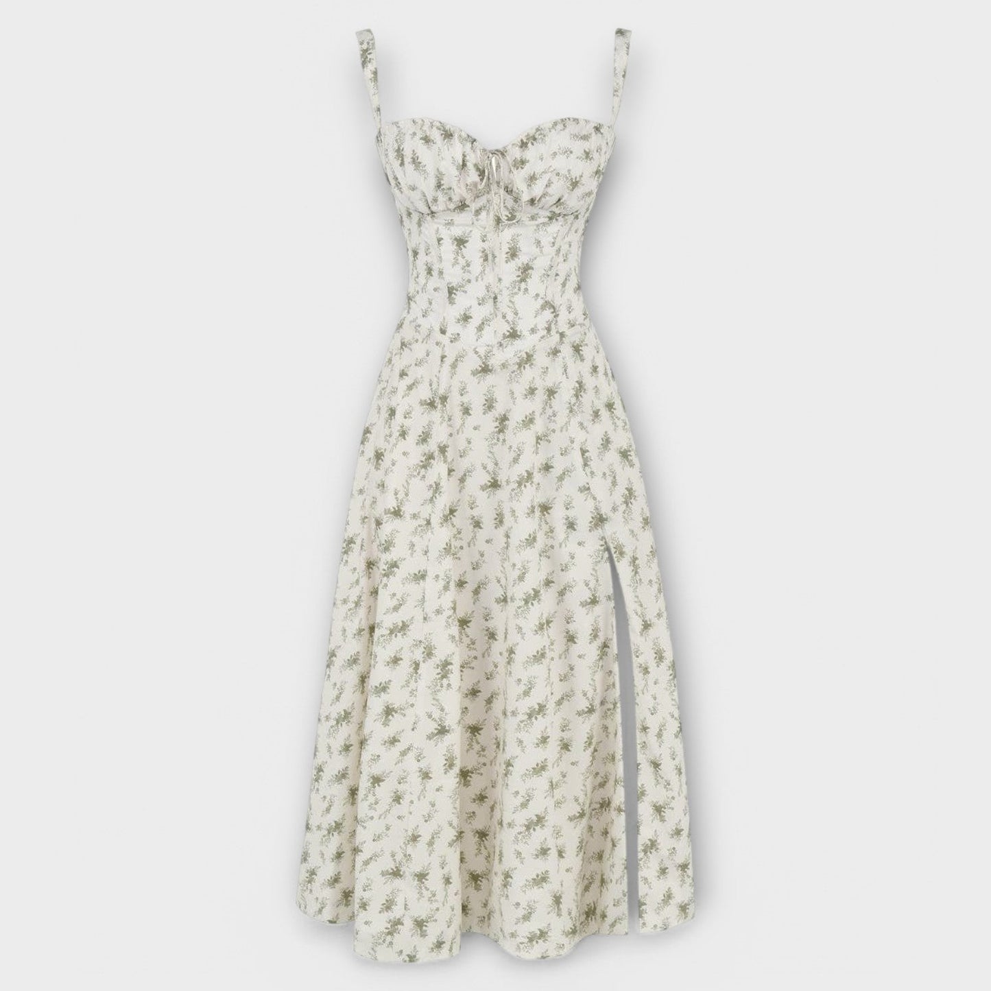 AMARA | Korset Middelange Jurk voor Dames, Elegante Zomerjurk met Gewaxt Design