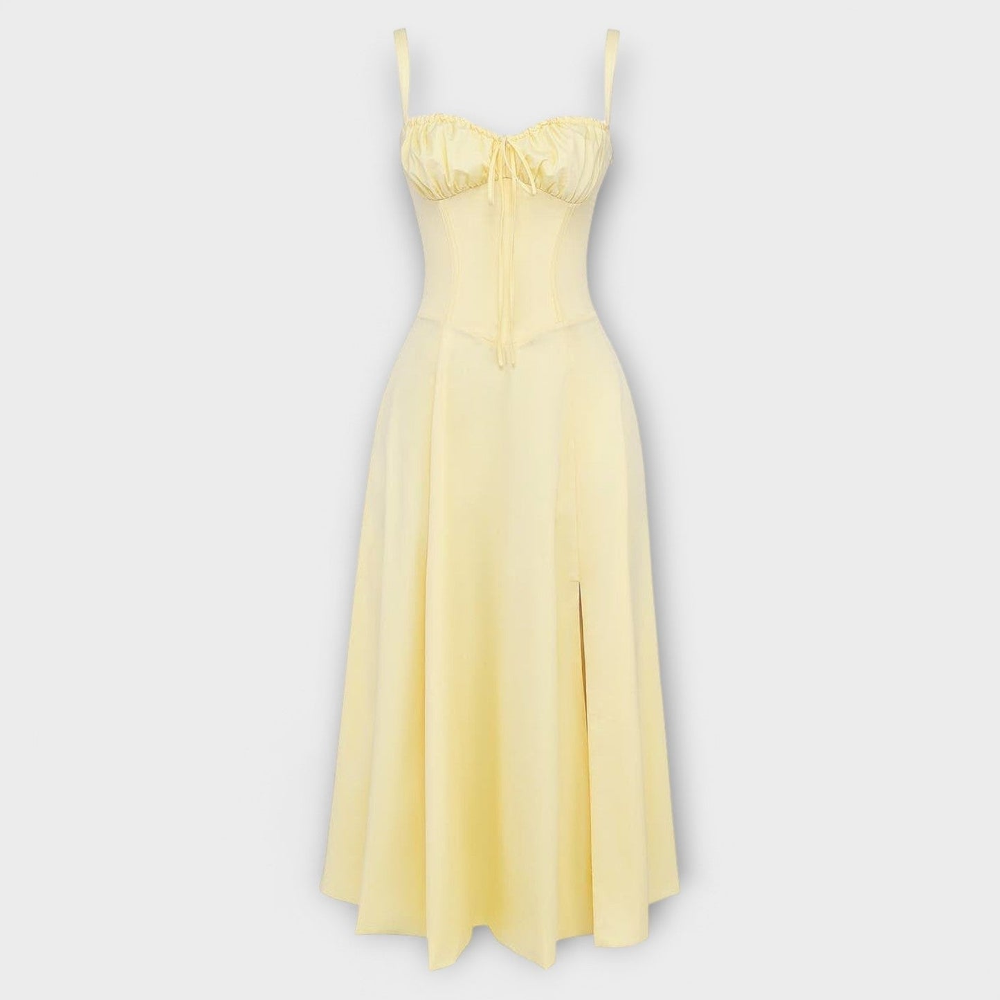 AMARA | Korset Middelange Jurk voor Dames, Elegante Zomerjurk met Gewaxt Design