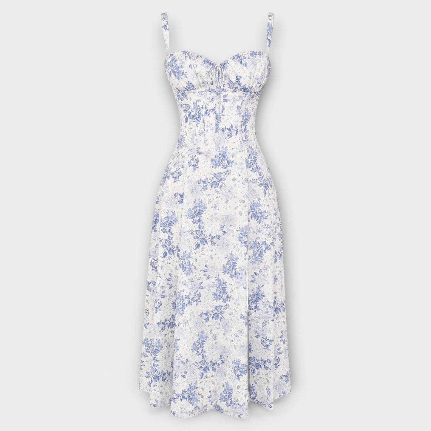 AMARA | Korset Middelange Jurk voor Dames, Elegante Zomerjurk met Gewaxt Design
