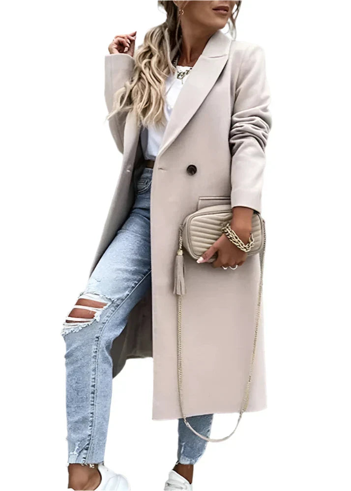 Siena | Elegante Wollen Winterjas Voor Dames – Lang Model Met Klassieke Pasvorm