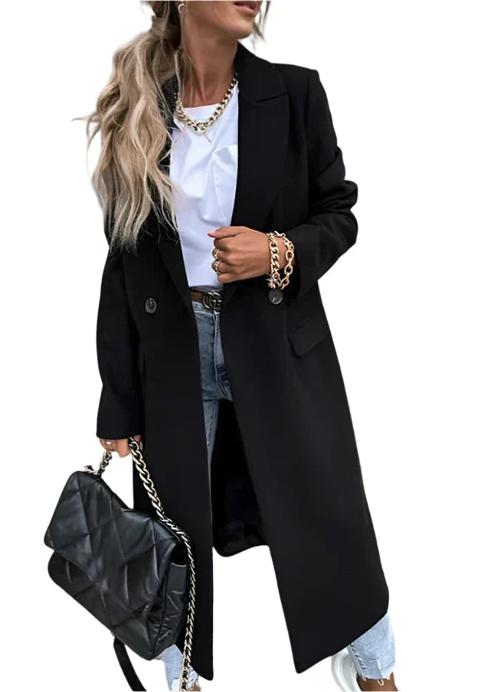 Siena | Elegante Wollen Winterjas Voor Dames – Lang Model Met Klassieke Pasvorm
