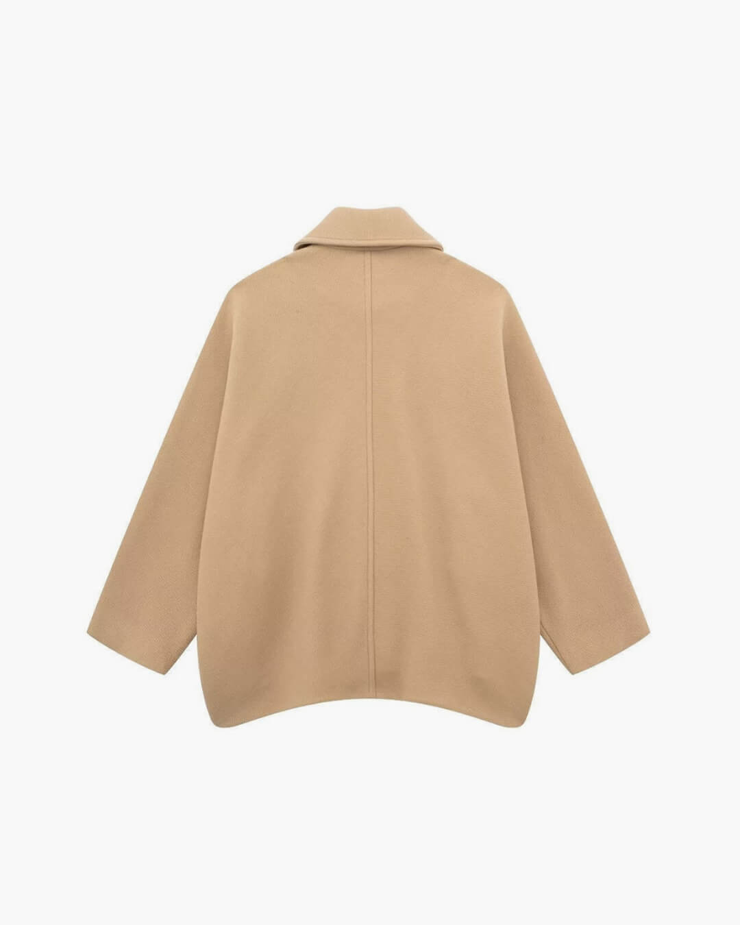 Lotte | Beige Wool Coat Dames | Lange Oversized Wollen Jas Voor Winter