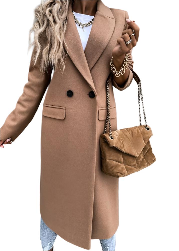 Siena | Elegante Wollen Winterjas Voor Dames – Lang Model Met Klassieke Pasvorm