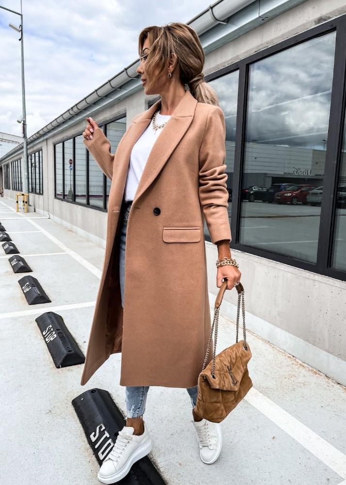 Siena | Elegante Wollen Winterjas Voor Dames – Lang Model Met Klassieke Pasvorm