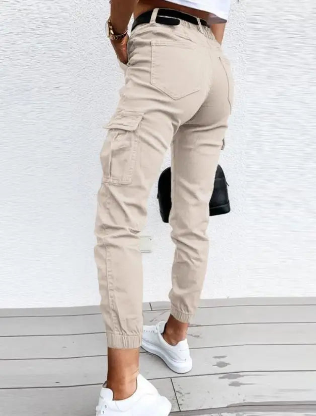 Cloé | Hoge Taille Cargo Pants Dames | Casual Streetwear Broek Met Zakken