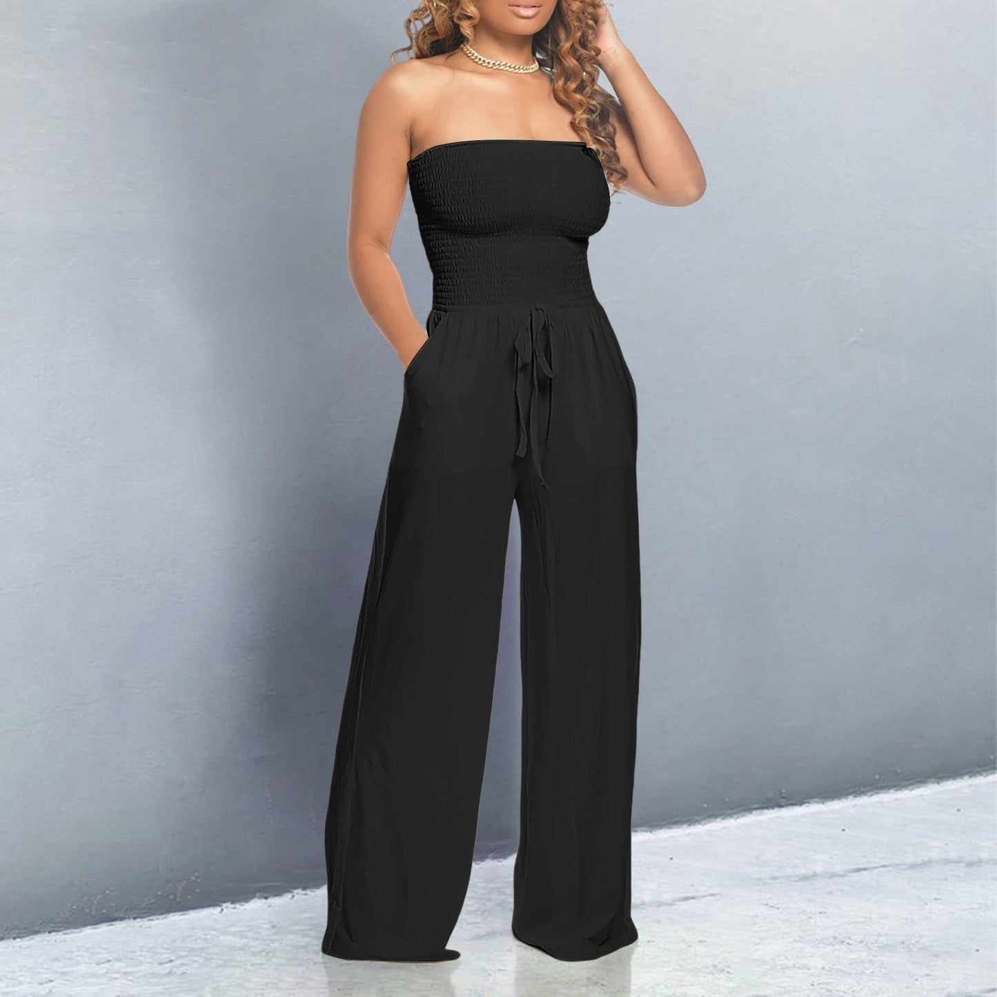 FREDERIQUE | Trendy Off-Shoulder Dames Jumpsuit