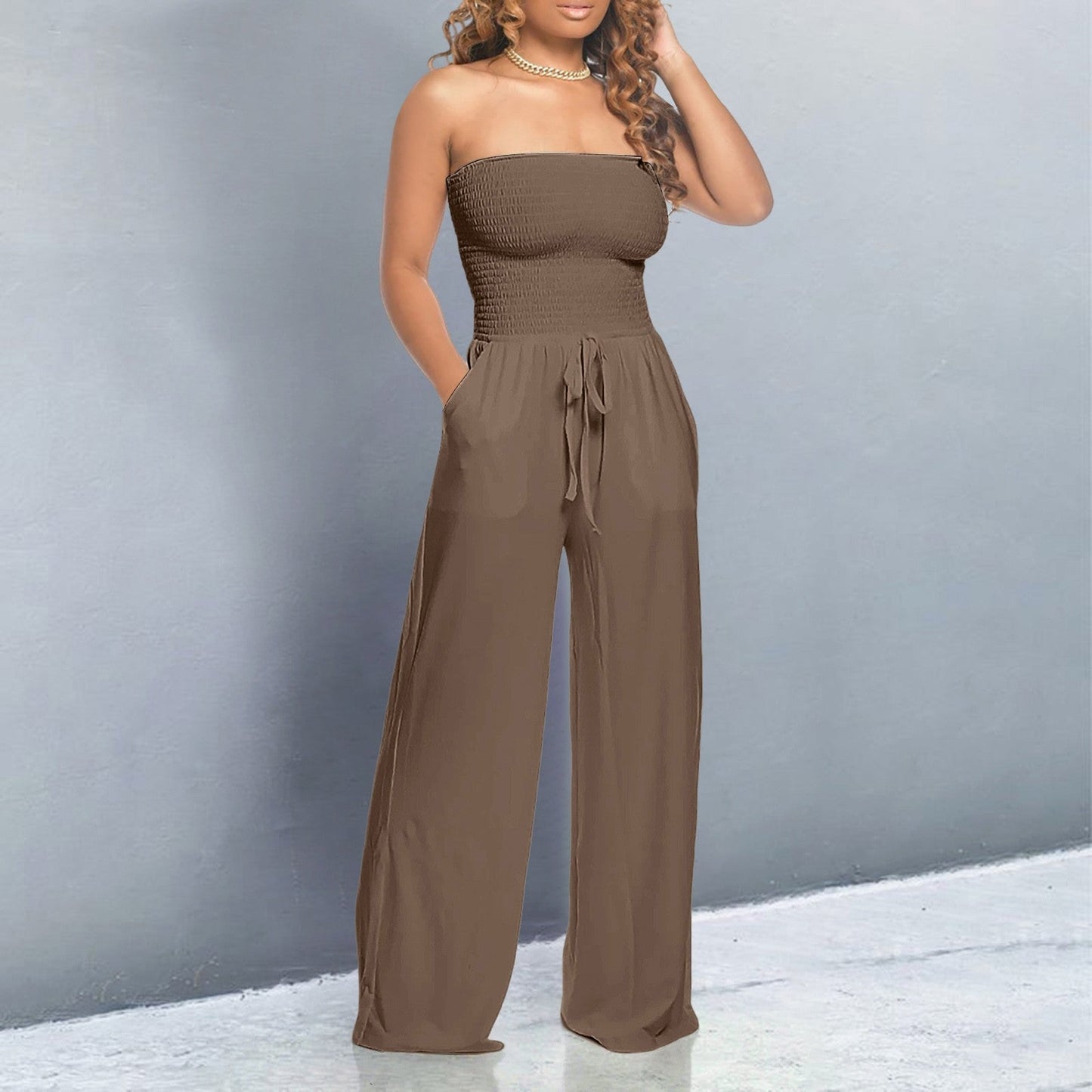 FREDERIQUE | Trendy Off-Shoulder Dames Jumpsuit