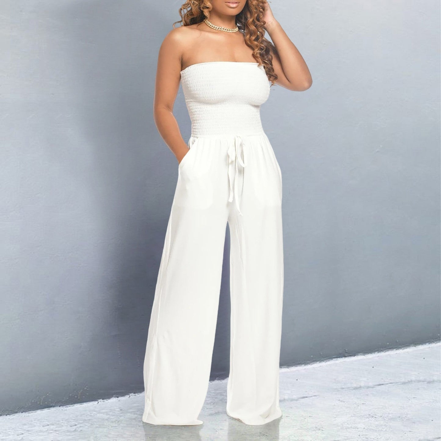 FREDERIQUE | Trendy Off-Shoulder Dames Jumpsuit