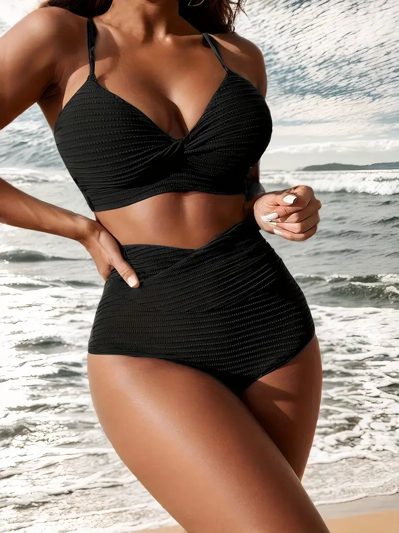 LINA | Slank Makende Zomer Bikini – Hoge Taille & Corrigerend