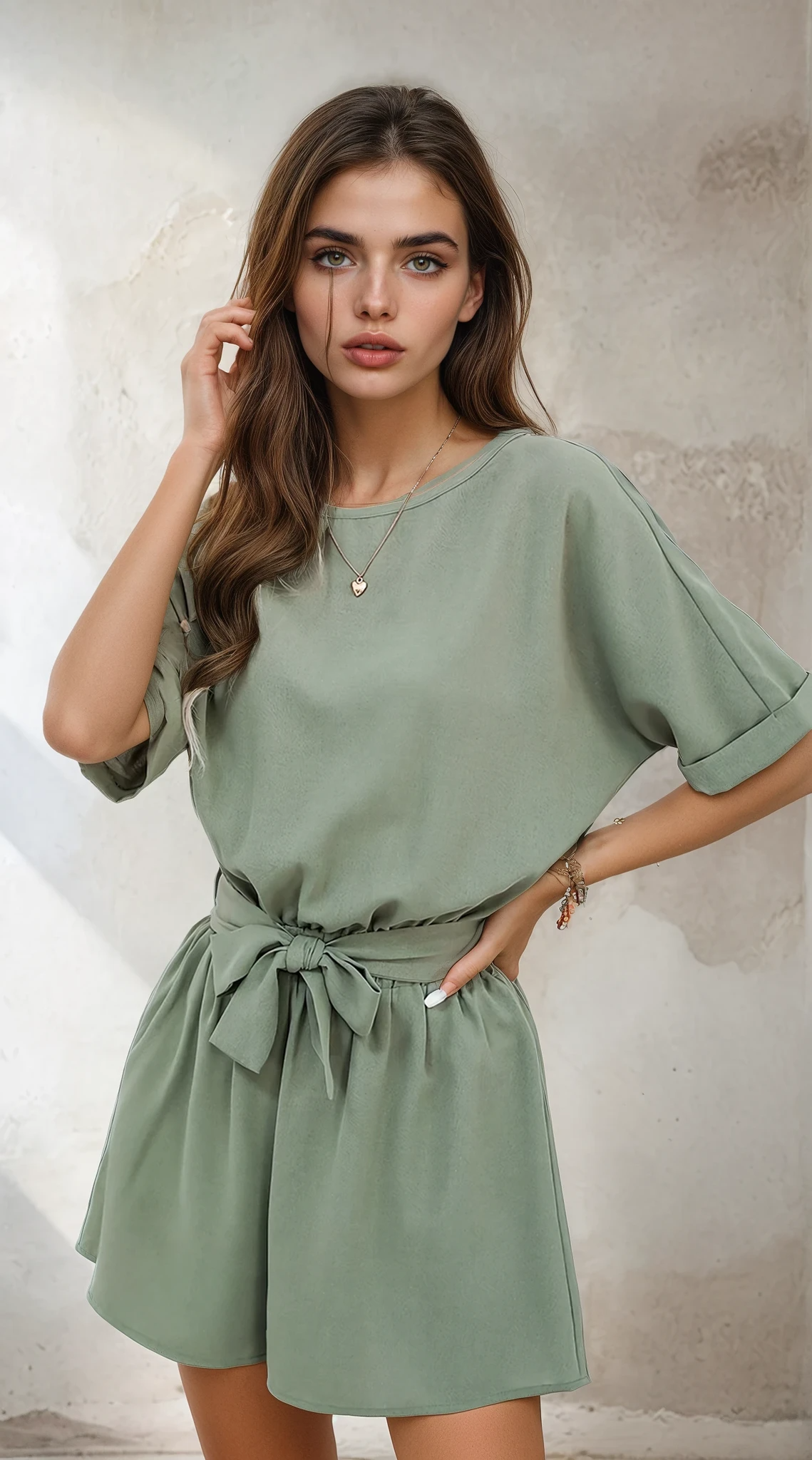 Noëlle | Korte luchtige jumpsuit