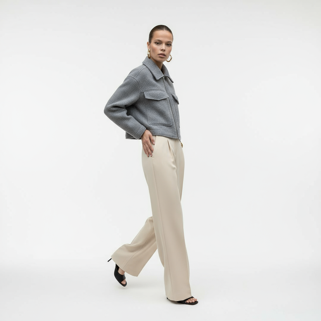 Amelie | Cropped Tweed Jas Dames | Stijlvolle & Tijdloze Tussenjas