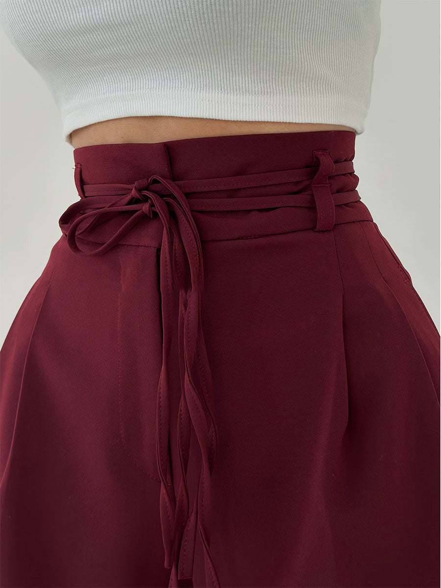 Lara | Dames Hoge Taille Pantalon – Wijde Pijpen & Stretch Stof