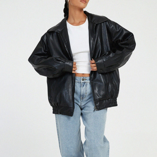 Nora | Leren Vintage Bomber Jack