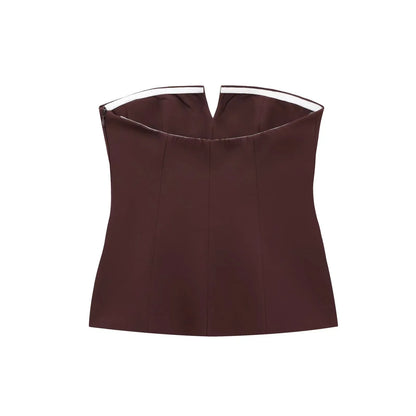 Sofia | Luxe Strapless Dames Top Met V-Hals En Antislip Detail – Elegant, Comfortabel & Blijft Perfect Zitten