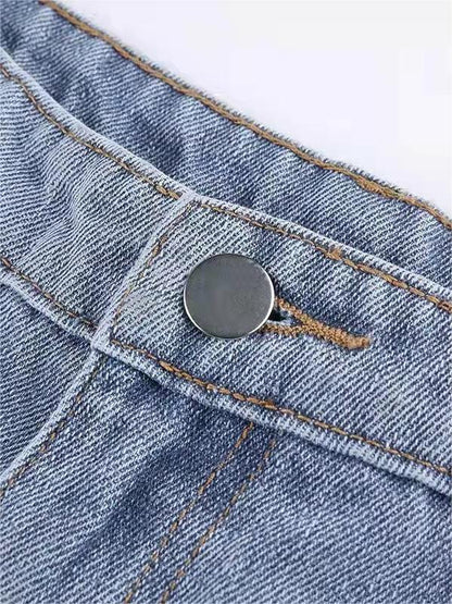 Luna Vintage Flare Jeans Dames | Y2K Uitlopende Spijkerbroek Met Rode Ster