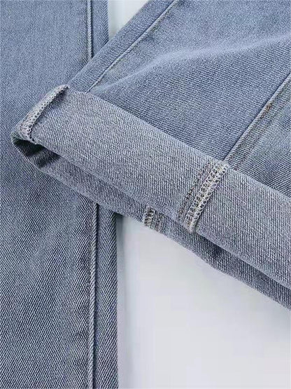 Luna Vintage Flare Jeans Dames | Y2K Uitlopende Spijkerbroek Met Rode Ster