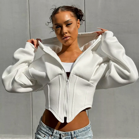 Corset Hoodie Dames | Trendy Hoodie met Getailleerde Fit & Unieke Look