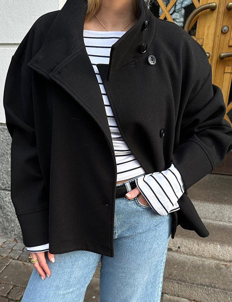 Elise | Luxe Double Breasted Korte Jas– Luxe & Warme Dames Winterjas