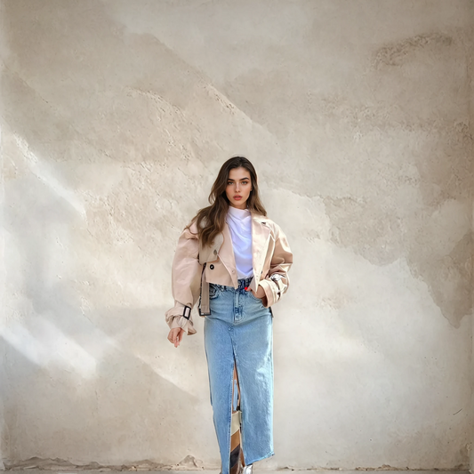Amélie | Trenchcoat met korte lengte en stijl