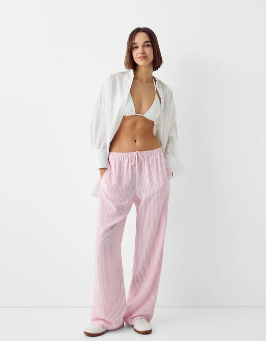 Liora | Gestreepte Losvallende Broek