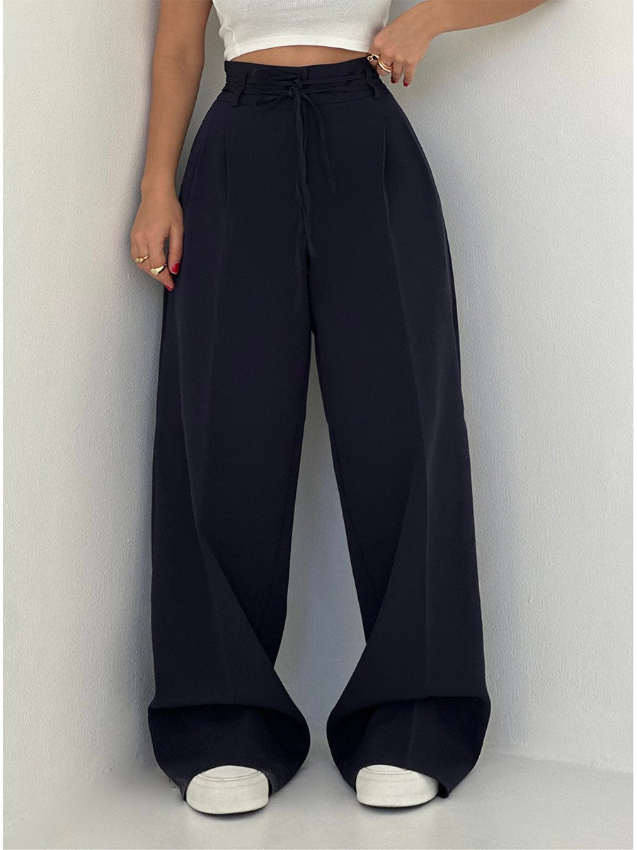 Lara | Dames Hoge Taille Pantalon – Wijde Pijpen & Stretch Stof