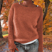 Joyce | Boothals Trui Dames | Zachte Gebreide Sweater Voor Herfst & Winter