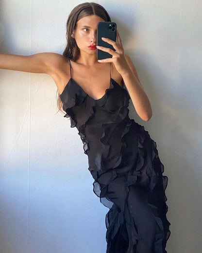 Novi | Elegante Jurk Dames Met Ruches | Trendy & Vrouwelijke Feestjurk