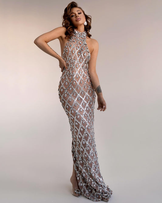 Crystal Veil | hique Maxi Jurk Dames | Perfect voor Feest & Avond