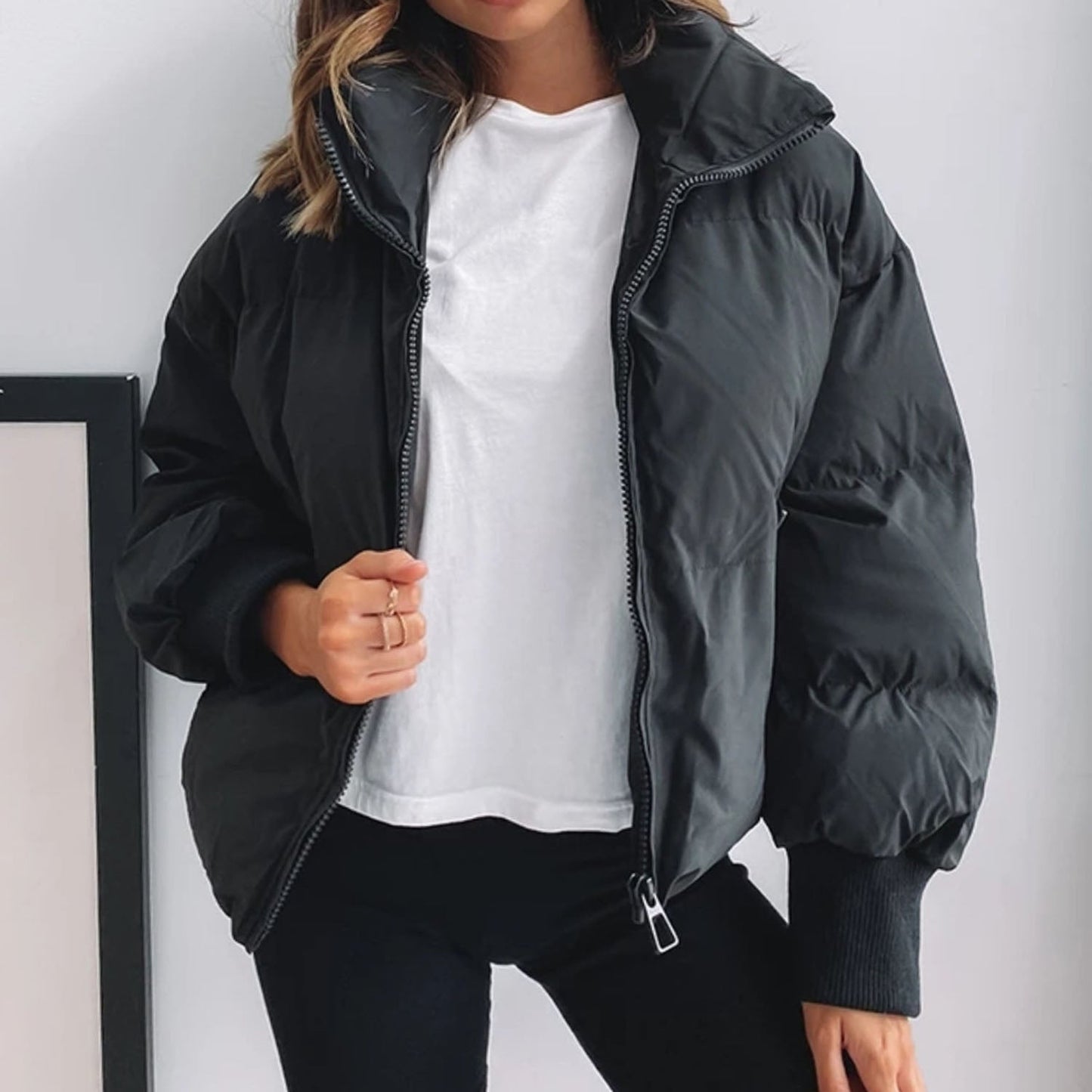Elise | Dames Cropped Donsjas – Oversized, Warm & Lichtgewicht