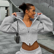 Corset Hoodie Dames | Trendy Hoodie met Getailleerde Fit & Unieke Look